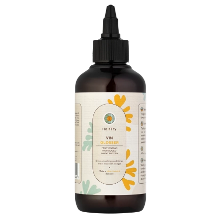 HairTry - Vin Glosser - Suteikianti Blizgesio ir Glotninanti Vynuogių Acto Plaukų Skalavimo Priemonė - 200ml