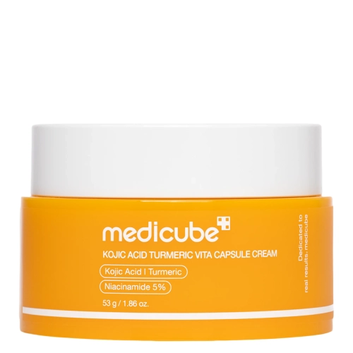 Medicube - Kojic Acid Turmeric Vita Capsule Cream - Skaistinantis Kapsulinis Kremas su Kojine Rūgštimi ir Ciberžole - 53g