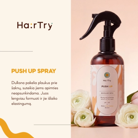 HairTry - Push Up - Elastingumo ir Apimties Suteikianti Migla - 250 ml