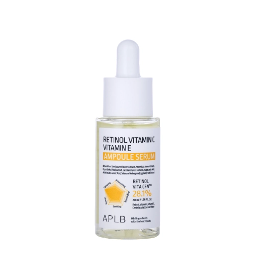 APLB - Retinol Vitamin C Vitamin E Ampoule Serum - Ampulė su Retinoliu ir Vitaminais C ir E - 40ml