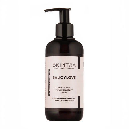 SkinTra - Salicylove - Veido ir Kūno Prausimosi Gelis su Salicilo Rūgštimi - 250ml