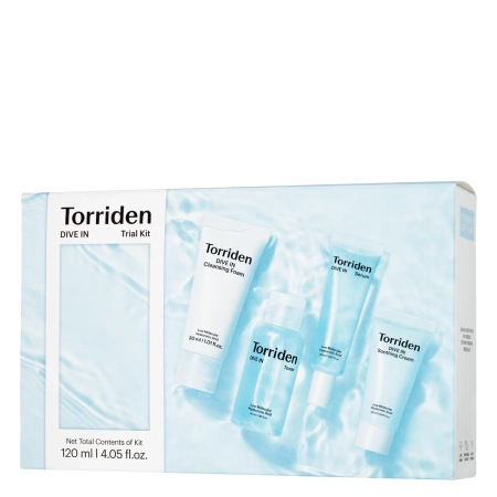 Torriden - Dive-In Trial Kit - Veido Drėkinamųjų Kosmetikos Priemonių Rinkinys - 50ml+30ml+20ml+20ml
