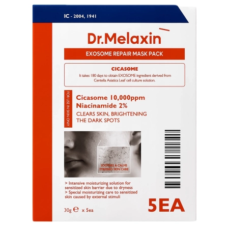 Dr.Melaxin - Exosome Repair Mask - Atkuriamoji Lakštinė Kaukė su Egzosomomis Probleminei Odai - 5x30g
