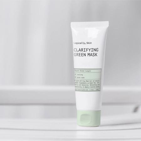 Logically, Skin - Clarifying Green Mask – Valomoji Molio Veido Kaukė – 100 g