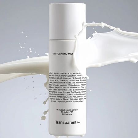 Transparent Lab - C4 Hydrating Milky Toner - Tonikas Stiprinantis Odos Hidrolipidinį Barjerą - 130ml