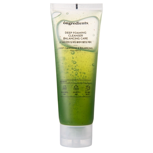 Ongredients - Deep Foaming Cleanser Balancing Care - Giliai Valančios Veido Prausimosi Putos - 120ml