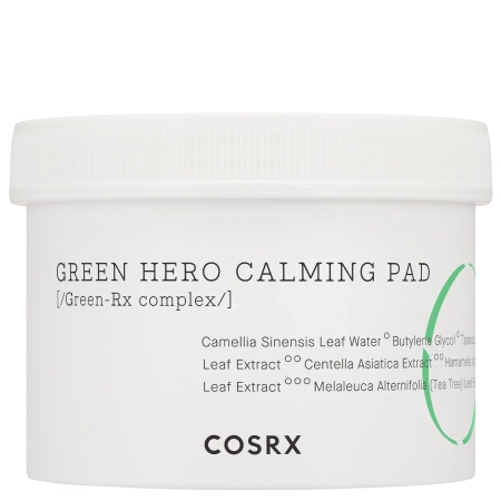 COSRX - One Step Green Hero Calming Pad - Raminamieji Veido Vatos Diskeliai - 70vnt