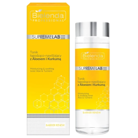 Bielenda Professional - Supremelab - Barrier Renew - Moisturizing&Soothing Toner Aloe&Turmeric - Raminamasis ir Drėkinamasis Tonikas su Alaviju ir Ciberžole - 200 ml 