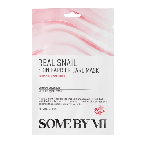 Some By Mi - Real Snail Skin Barrier Care Mask - Odą stangrinanti lakštinė kaukė - 20g