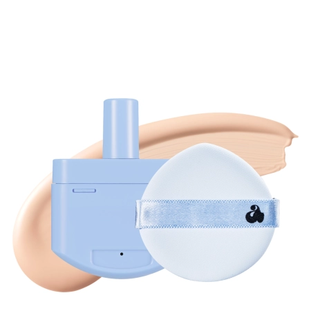Unleashia - Babe Skin Baby Blue Cushion - Įdėklas + Kempinėlė – Cushion Tipo Makiažo Pagrindas - 21N Fluffy - 15g 