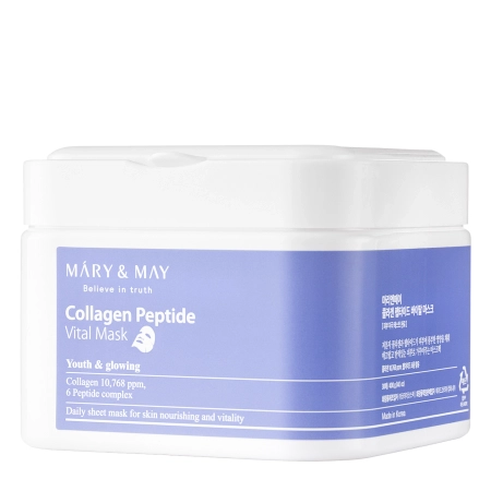 Mary&May - Collagen Peptide Vital Mask - Stangrinančių Veido Kaukų Rinkinys - 30vnt