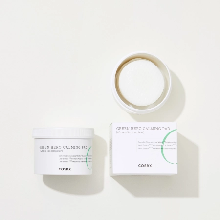 COSRX - One Step Green Hero Calming Pad - Raminamieji Veido Vatos Diskeliai - 70vnt