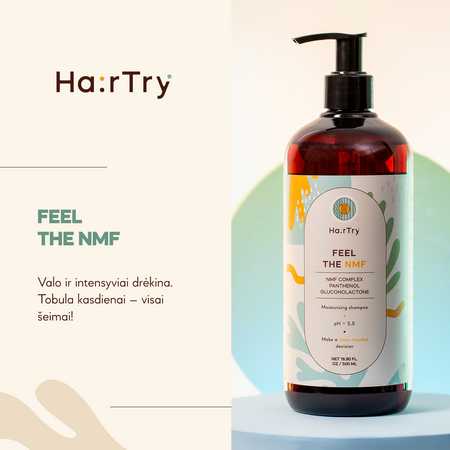 HairTry - Feel The NMF - Drėkinamasis Šampūnas - 500ml