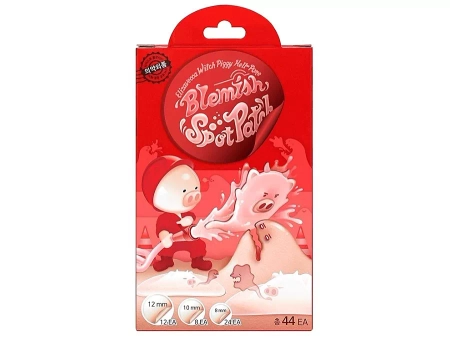 Elizavecca - Witch Piggy Hell Pore Blemish Spot Patch - Maskuojantys Pleistrai nuo Spuogų - 44vnt