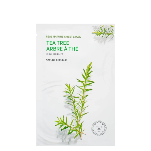 Nature Republic - Real Nature Tea Tree Sheet Mask - Lakštinė Kaukė su Arbatmedžiu - 1vnt/23ml