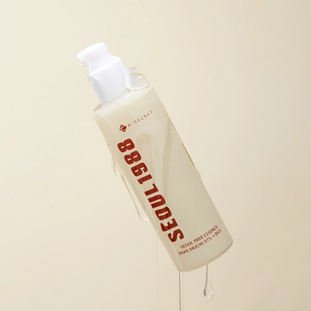 K-SECRET - SEOUL 1988 Essence : Snail Mucin 97% + Rice - Raminamoji Esencija su Sraigių Gleivių Filtru ir Ryžiais - 100ml