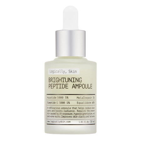 Logically, Skin - Brightuning Peptide Ampoule – Šviesinamoji Veido Ampulė su Peptidais – 30 g