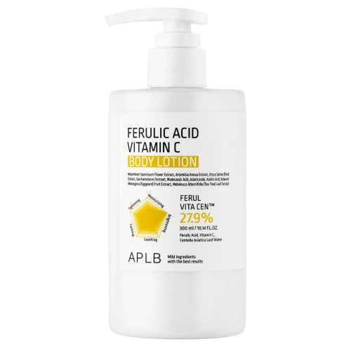 APLB - Ferulic Acid Vitamin C Body Lotion - Skaistinantis Kūno Losjonas su Ferulo Rūgštimi ir Vitaminu C - 300ml