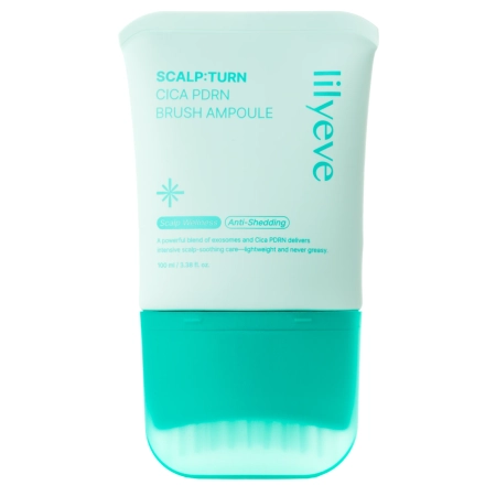 lilyeve - Scalp:Turn Cica PDRN Brush Ampoule - Ampulė nuo Pleiskanų Galvos Odai - 100ml