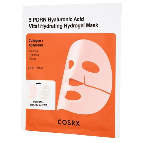 COSRX - 5 PDRN Hyaluronic Acid Vital Hydrating Hydrogel Mask - Hidrogelinė Drėkinamoji Kaukė - 34g