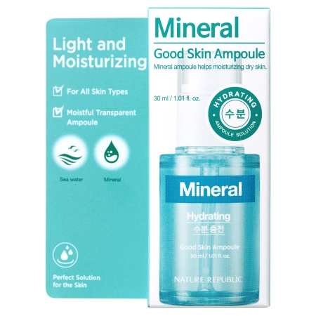 Nature Republic - Good Skin Mineral Ampoule – Drėkinamasis Veido Serumas – 30 ml