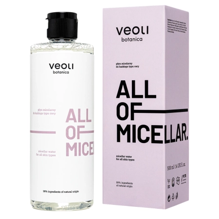Veoli Botanica - ALL OF MICELLAR - Švelnus Micelinis Vanduo Visų Tipų Odai - 500ml