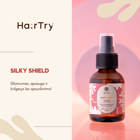 HairTry - Silky Shield - Apsauginis Glotninamasis Serumas Plaukų Galiukams - 50ml