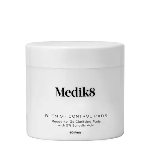 Medik8 - Blemish Control Pads - Ready-to-Go Clarifying Pads - Nealkoholiniai Šveičiantys Vatos Diskeliai Probleminei Odai - 60vnt