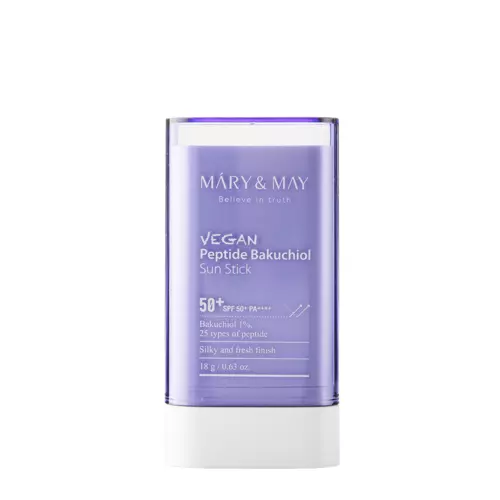Mary&May - Vegan Peptide Bakuchiol Sun Stick SPF50+/PA++++ - Apsauginis Kremas nuo Saulės su Peptidais - 18g