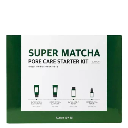 Some By Mi - Super Matcha Pore Care - Starter Kit - Kosmetikos rinkinys išsiplėtusioms poroms gydyti