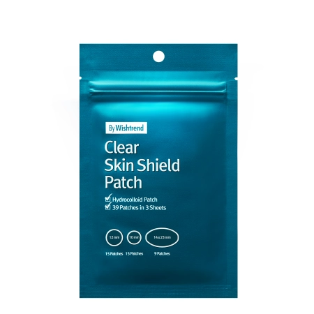 By Wishtrend - Clear Skin Shield Patch - Hidrokoloidiniai Pleistrai Netobulumams Šalinti - 39 vnt.