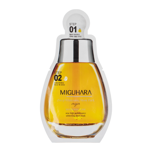 Miguhara - 2Step Whitening Mask Pack Origin - Šviesinanti Lakštinė Kaukė - 1,7ml + 25ml