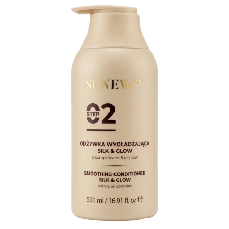 SunewMed+ - Silk&Glow Smoothing Conditioner - Glotninamasis Kondicionierius su 5 Aliejų Kompleksu - 500ml