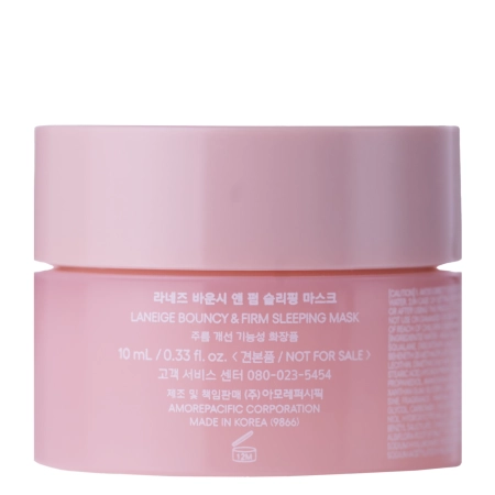 Laneige - Bouncy & Firm Sleeping Mask Mini – Stangrinamoji Naktinė Kaukė – 10 ml