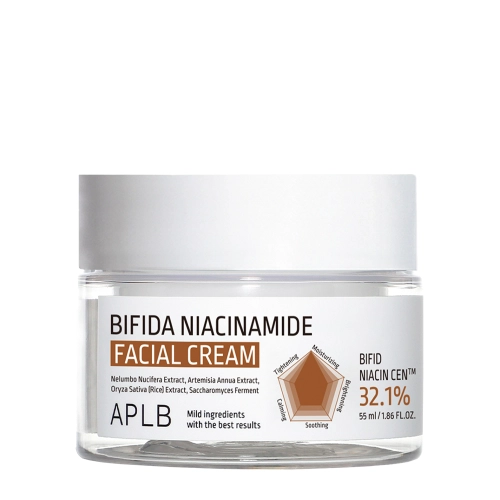 APLB - Bifida Niacinamide Facial Cream - Poras Mažinantis Kremas su Niacinamidu - 55ml