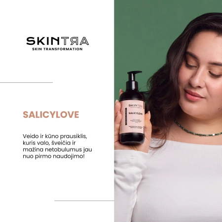 SkinTra - Salicylove - Veido ir Kūno Prausimosi Gelis su Salicilo Rūgštimi - 250ml