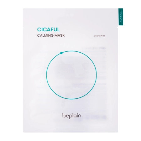 Beplain - Cicaful Calming Mask - Regeneruojanti ir Raminanti Veido Lakštinė Kaukė su Azijinės Centelės Ekstraktu - 27g