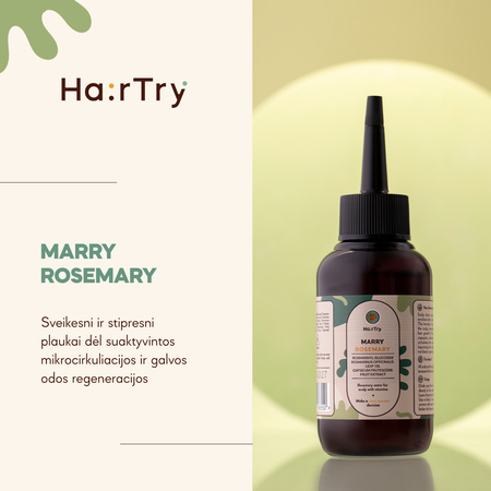 HairTry - Marry Rosemary - Rozmarinų Vanduo Galvos Odai Su Vitaminais - 100ml