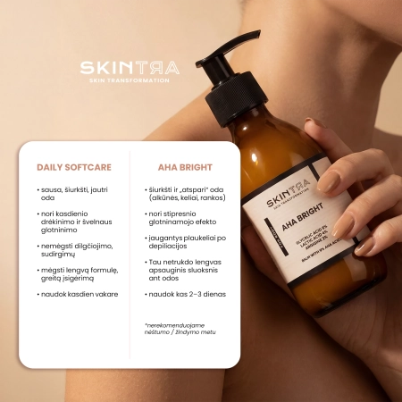 SkinTra - AHA Bright - Kūno Balzamas su AHA Rūgštimis 9% - 200ml
