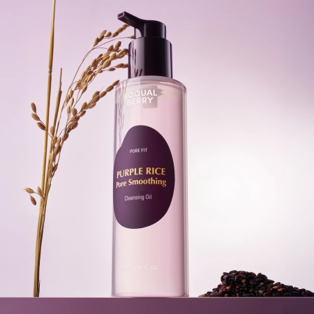 EQQUALBERRY - Purple Rice Pore Smoothing Cleansing Oil - Makiažo Šalinimo Aliejukas - 200ml