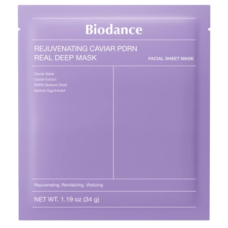 Biodance - Rejuvenating Caviar PDRN Real Deep Mask - Kolageninė Veido Kaukė su PDRN - 1vnt/34g