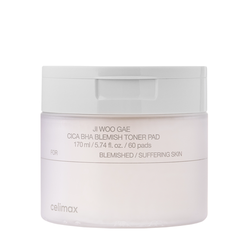 Celimax - Ji.Woo.Gae Cica BHA Blemish Toner Pad - Šveičia veido pagalvėlės - 60vnt