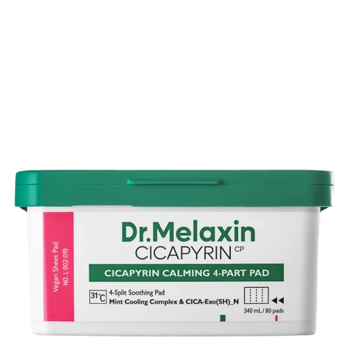 Dr.Melaxin - Cicapyrin Calming 4-Part Pad - Raminamieji Veido Padukai su Vėsinančiu Kompleksu - 80vnt.