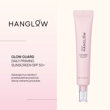 HanGlow - Glow Guard - Daily Priming Sunscreen SPF 50+ - Kasdienis Apsauginis Kremas Nuo Saulės - 50ml