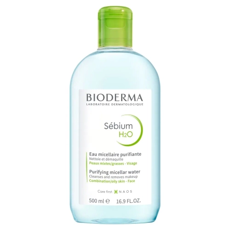 Bioderma - Sebium H2O - Antibakterinis Micelinis Losjonas į Aknę Linkusiai Odai - 500 ml