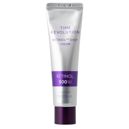 Missha - Time Revolution Retinol 500 Shot Cream - Stangrinamasis Veido Kremas su Retinoliu - 60ml