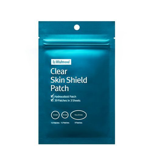 By Wishtrend - Clear Skin Shield Patch - Hidrokoloidiniai Pleistrai Netobulumams Šalinti - 39 vnt.