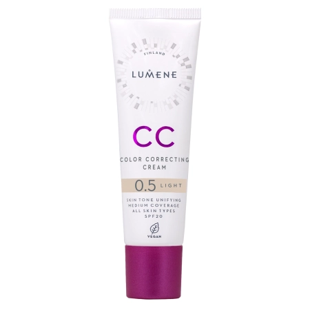 Lumene - CC Color Correcting Cream SPF 20 - Koreguojantis Makiažo Pagrindas CC - 0,5 Light - 30ml