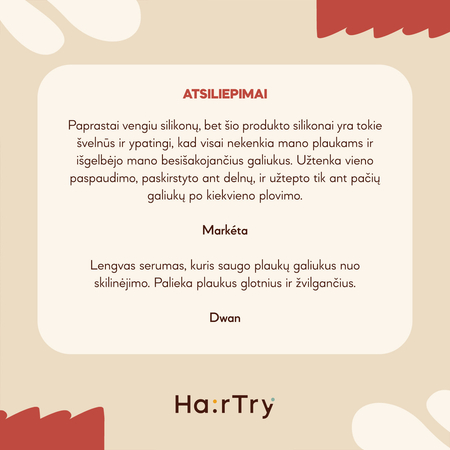 HairTry - Silky Shield - Apsauginis Glotninamasis Serumas Plaukų Galiukams - 50ml