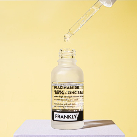 Frankly - Niacinamide 15% Zinc Beads Serum – Serumas nuo Odos Netobulumų su 15 % Niacinamidu ir Cinku – 30 ml